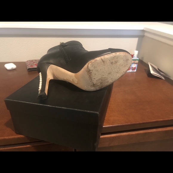 Chanel high heel pearl studded ankle boots - Picture 3 of 4